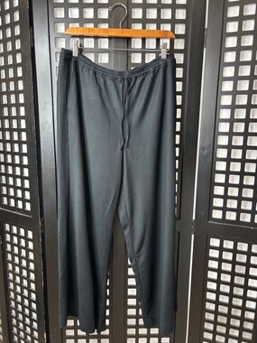 🖤 J.Crew Black Drawstring Pants Womens 12 Relaxed Flowy Stretch Pockets 🖤